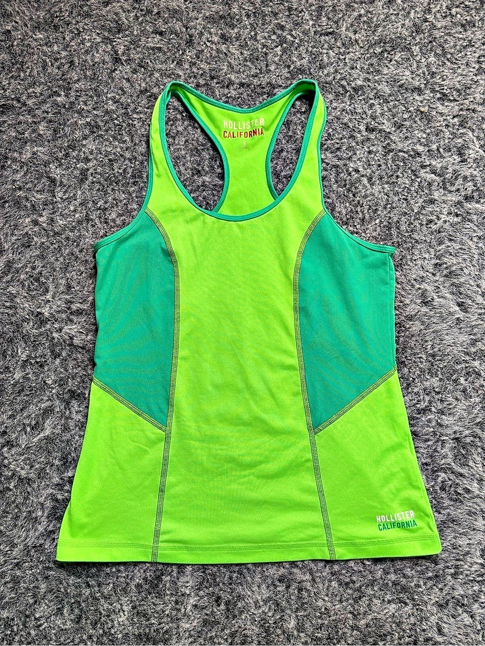Hollister Green Athletic Tank Top Size Small